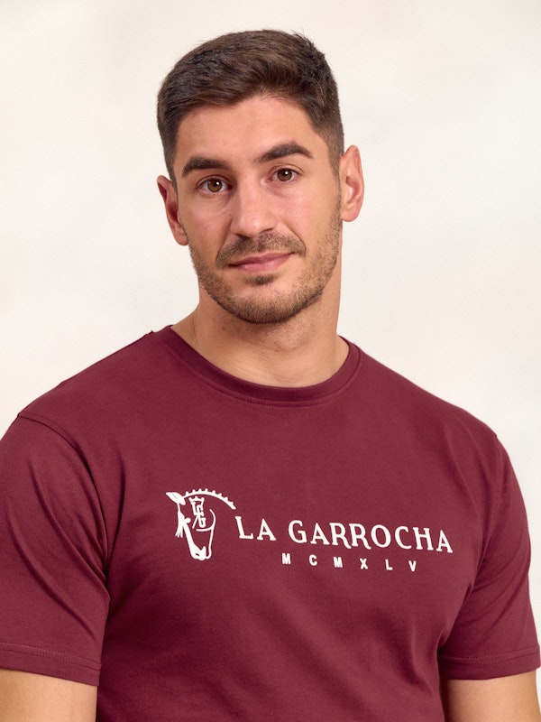 T-shirt Flock Print Classique | Burgundy