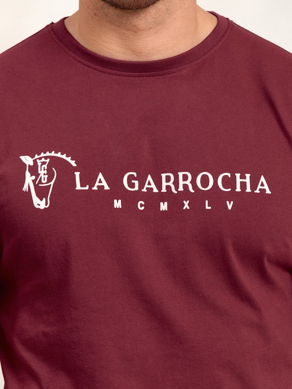 T-shirt Flock Print Classique | Burgundy