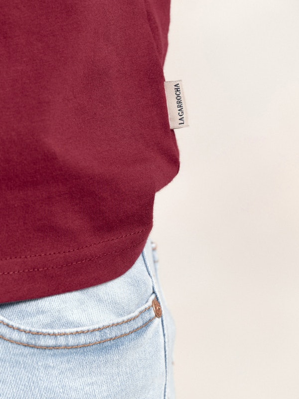 T-shirt Flock Print Classique | Burgundy