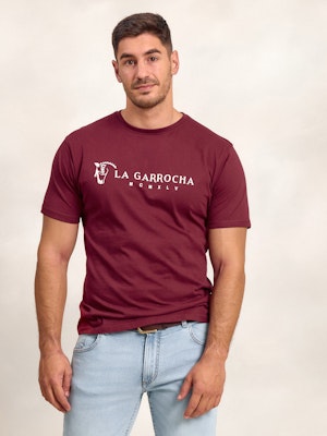 T-shirt Flock Print Classique | Burgundy