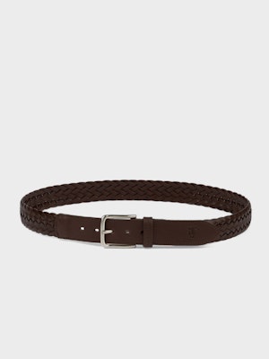 Braided Cowhide Belt | Marrón