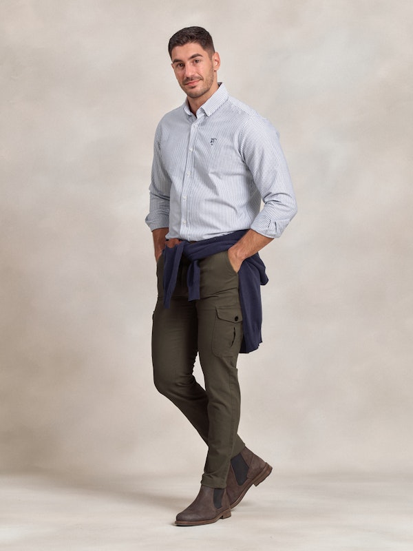 Pantalon cargo coton | Verde