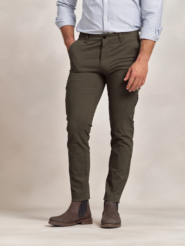 Pantalon cargo coton | Verde