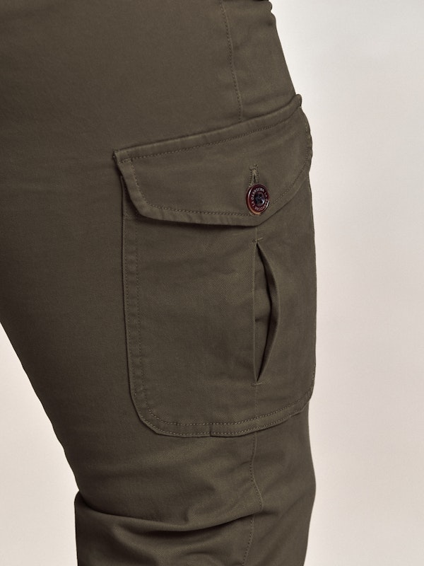 Pantalon cargo coton | Verde