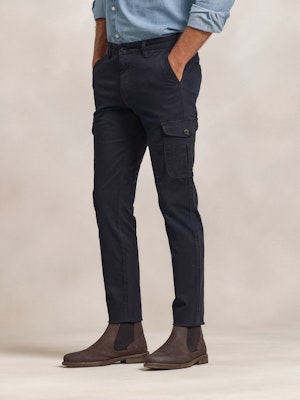 Cotton cargo trousers | Marino