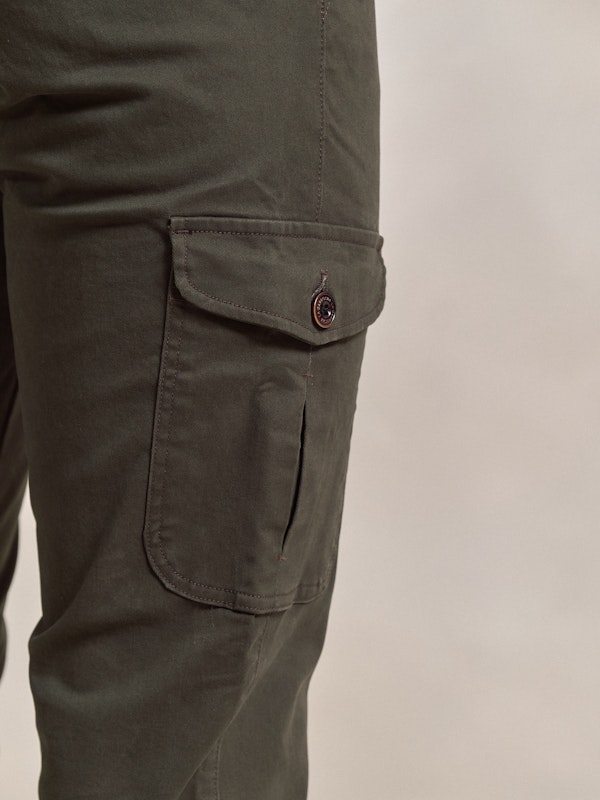 Pantalon cargo coton | Carbón