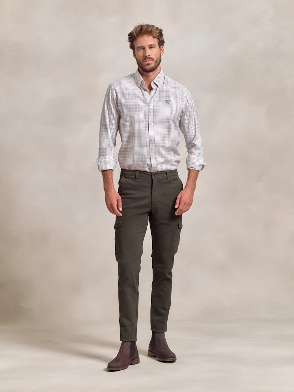 Pantalon cargo coton | Carbón