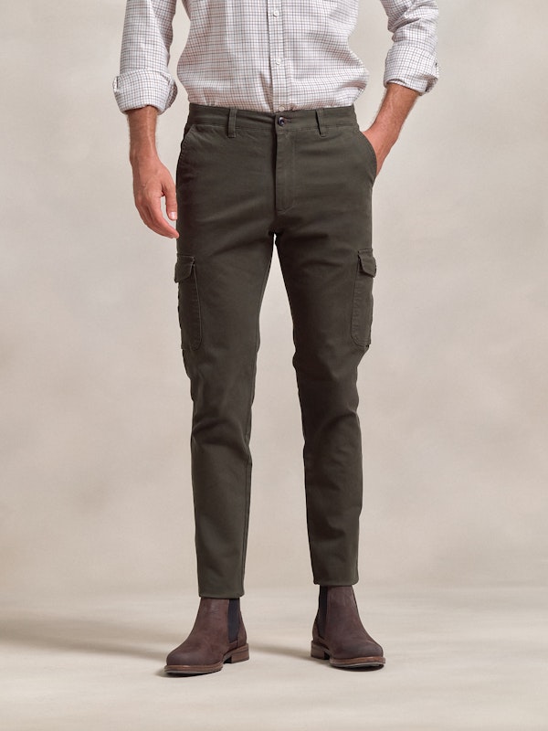 Pantalon cargo coton | Carbón
