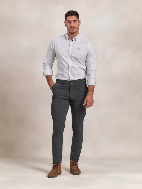 Pantalon cargo coton | Plomo 