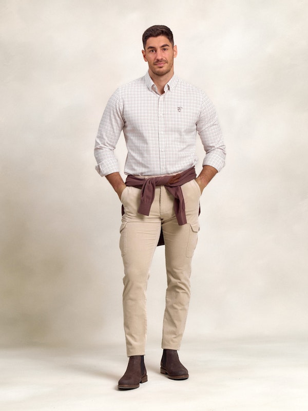 Pantalon cargo coton | Beige 