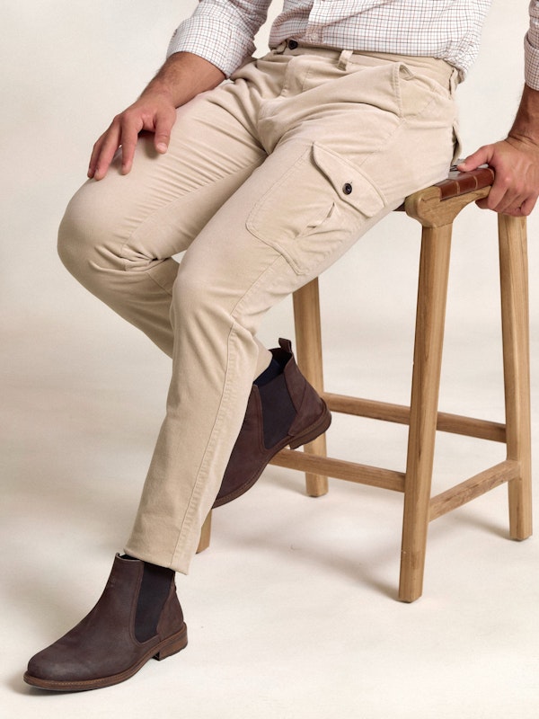 Pantalon cargo coton | Beige 