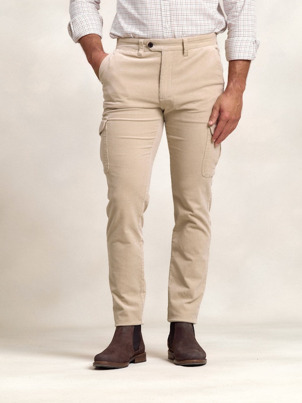 Pantalon cargo coton | Beige 