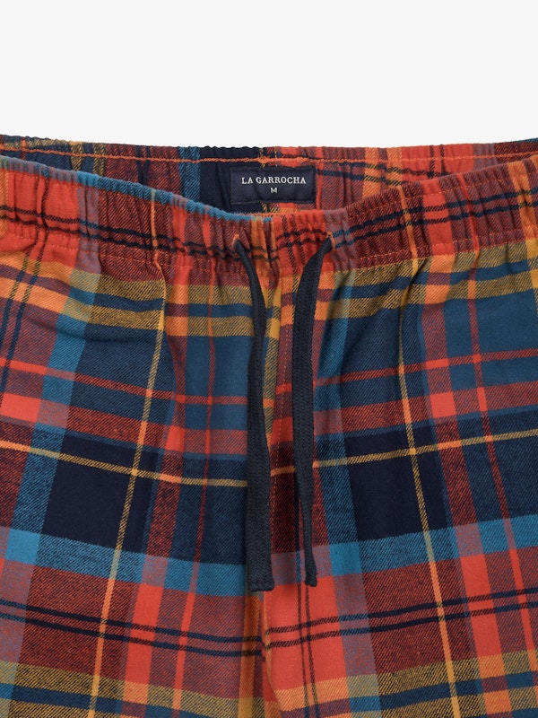 Pijama de flanela tartan | Naranja