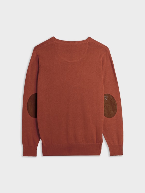 Pull col V avec coudières | Óxido