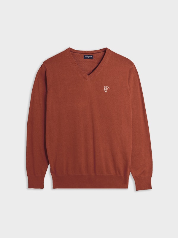 Pull col V avec coudières | Óxido