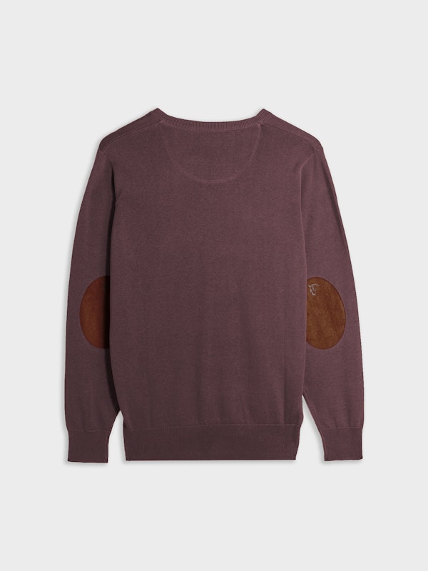 Pull Col V avec Coudières | Malva