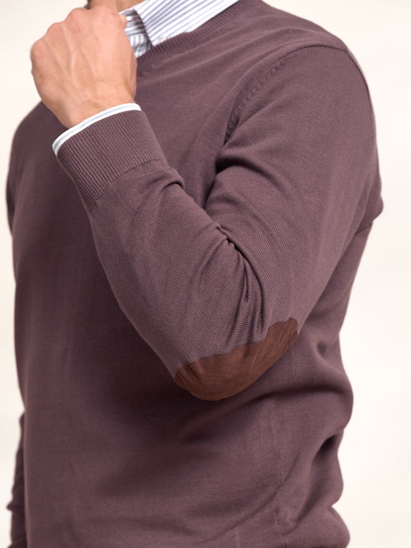 Pull Col V avec Coudières | Malva