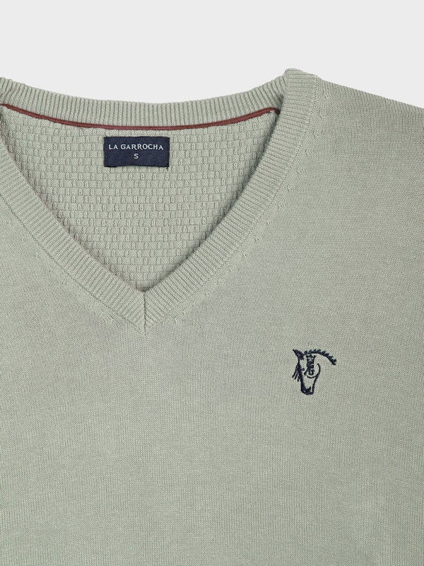 Pull-over col V | Basil