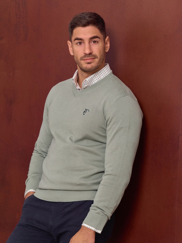 Pull-over col V | Basil