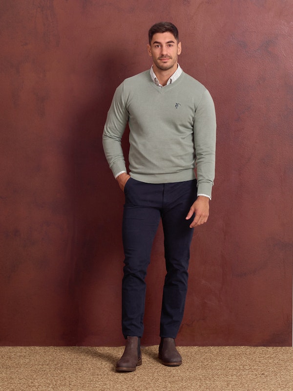 Pull-over col V | Basil