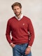 Sweater com decote em V | Carmesí