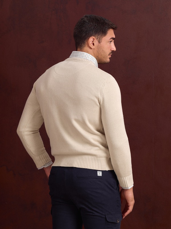 Pull Col V Équestre | Nude