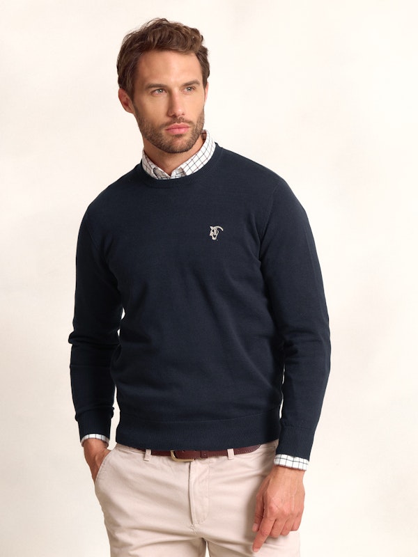 Pull Col Rond avec Coudières | Marino