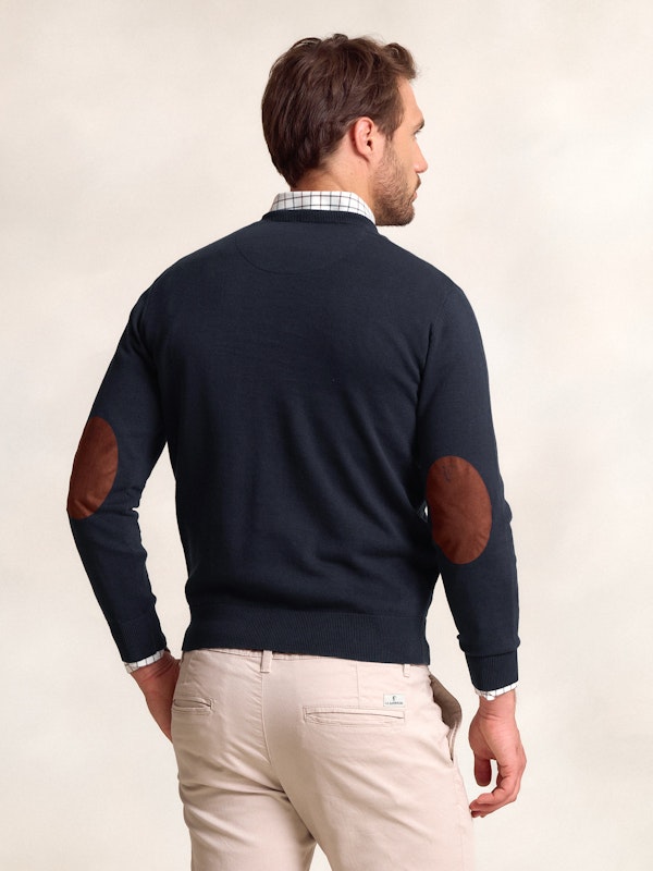 Pull Col Rond avec Coudières | Marino