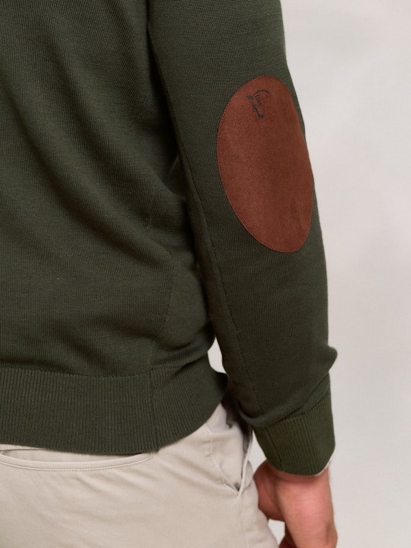 Pull Col Rond avec Coudières | Caza