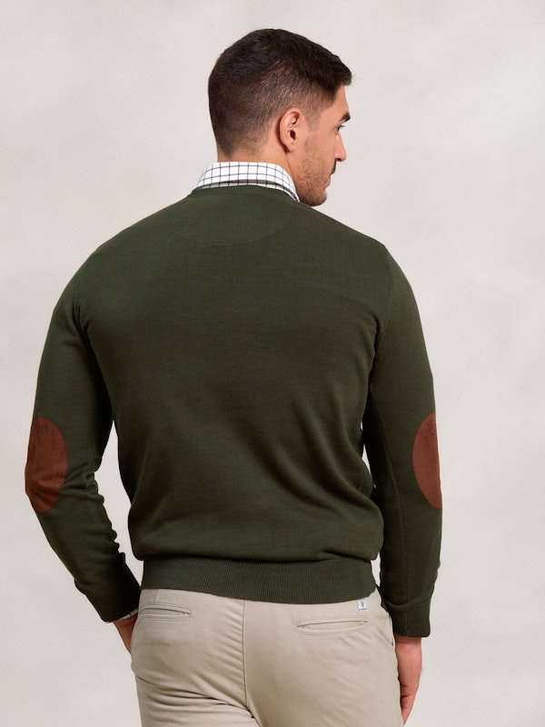 Pull Col Rond avec Coudières | Caza