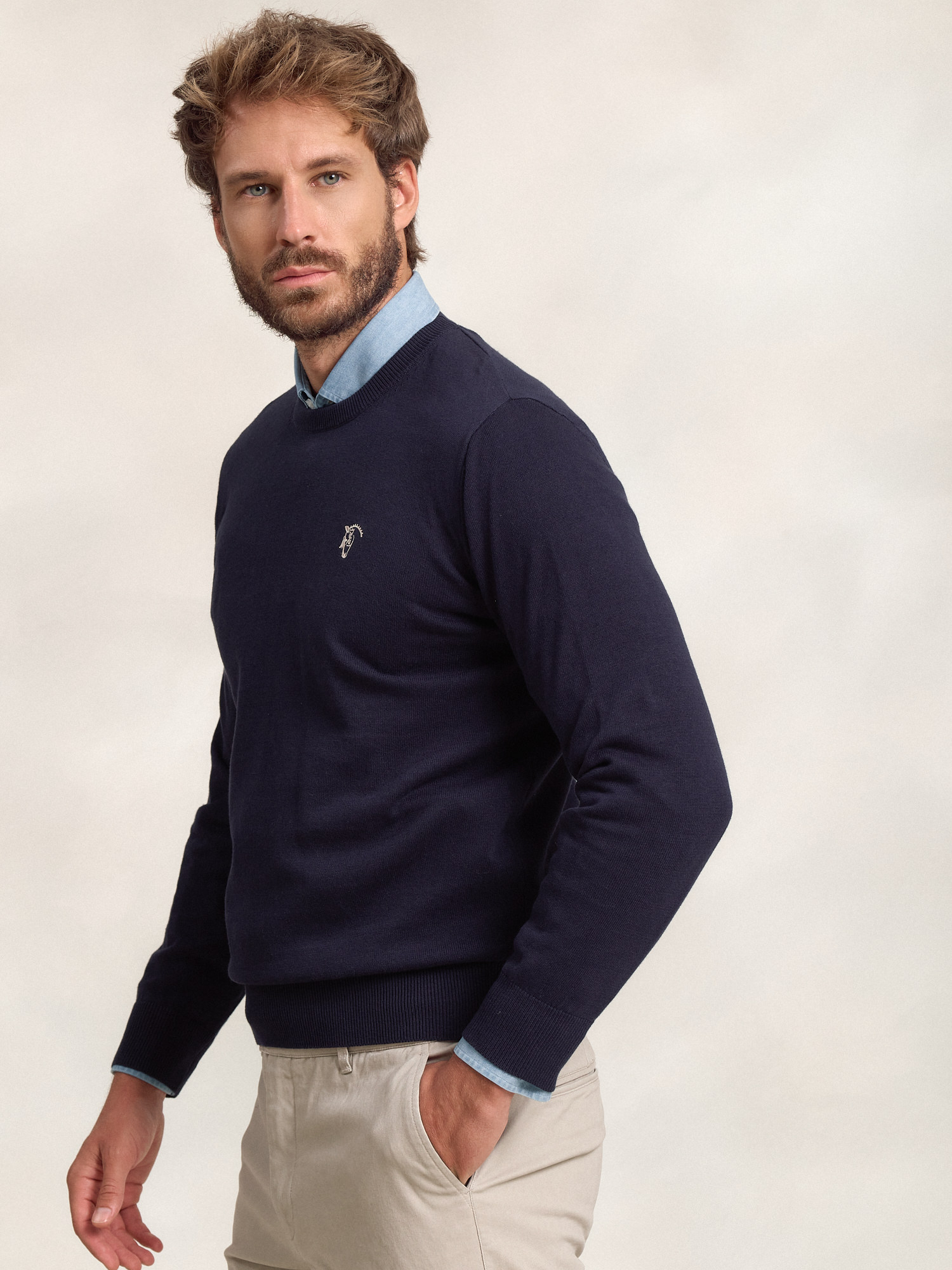 Round neck sweater | Marino