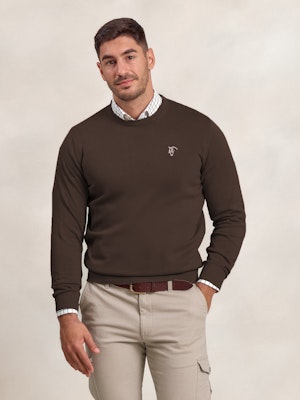 Suéter de gola redonda | Moka