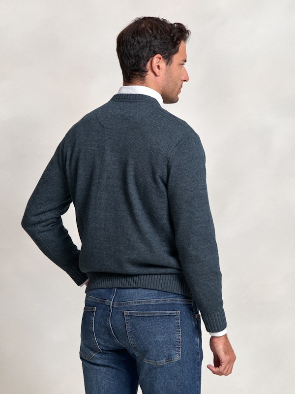 Pull Col Rond Équestre | Azul Lago