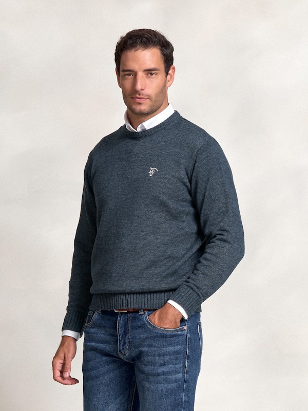 Pull Col Rond Équestre | Azul Lago
