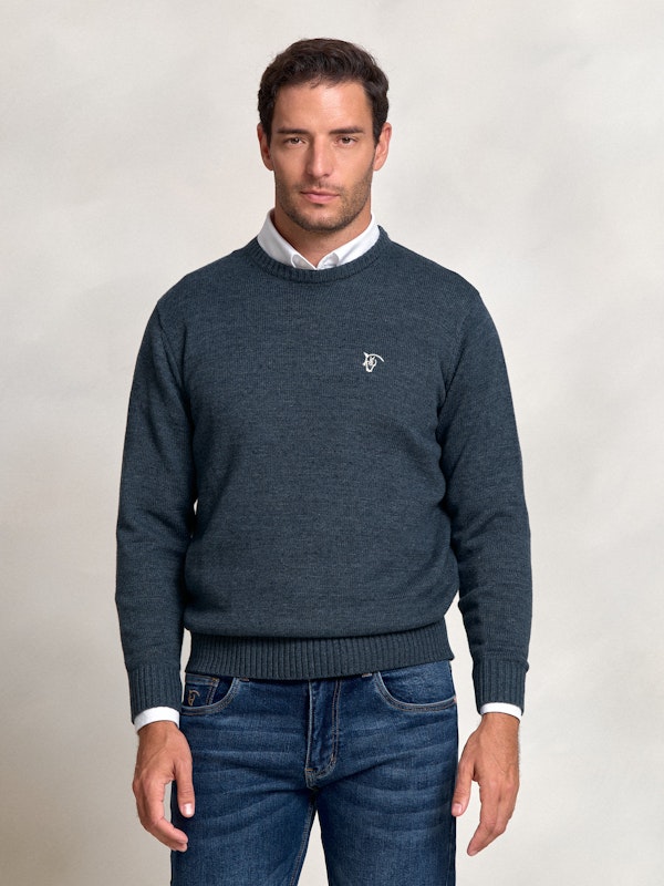 Pull Col Rond Équestre | Azul Lago