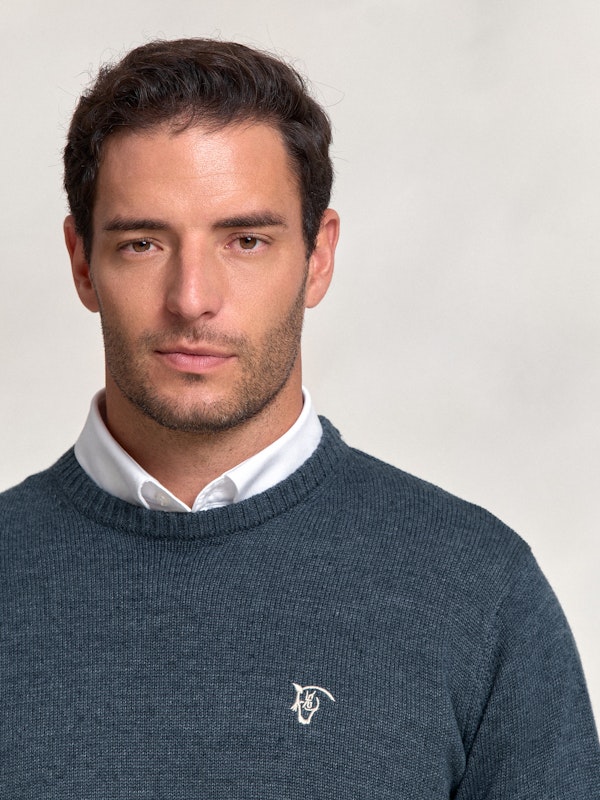 Pull Col Rond Équestre | Azul Lago