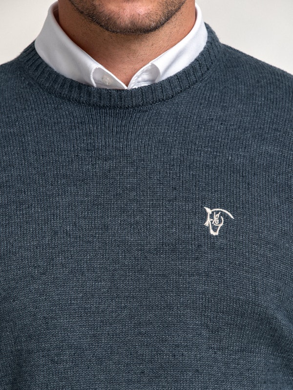 Pull Col Rond Équestre | Azul Lago
