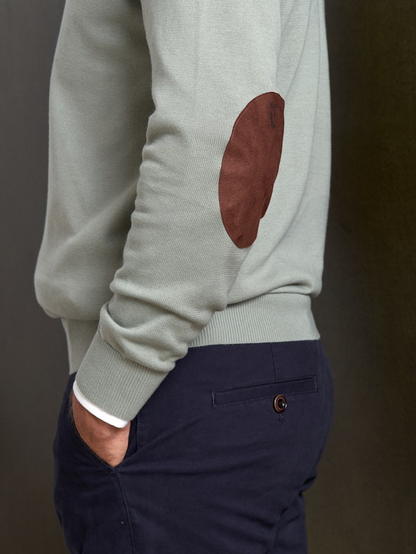 Pull Demi-Zip Brand | Basil