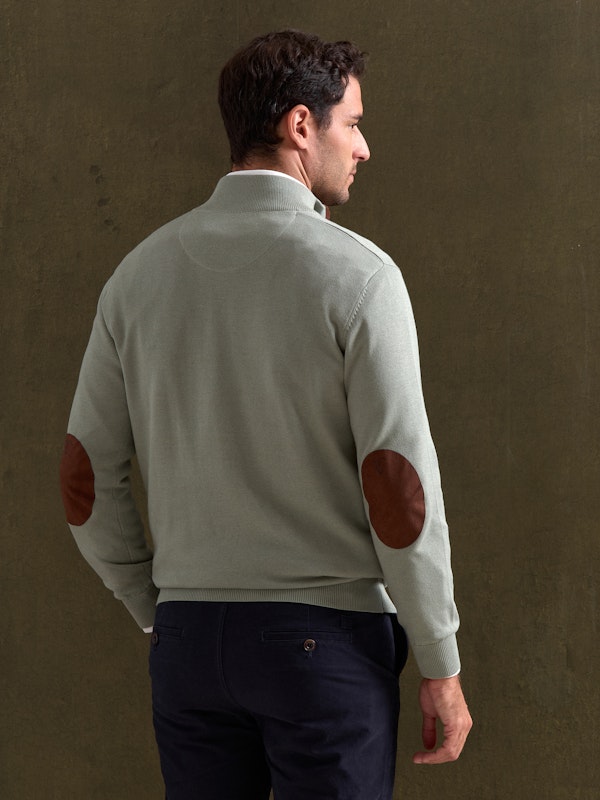 Pull Demi-Zip Brand | Basil