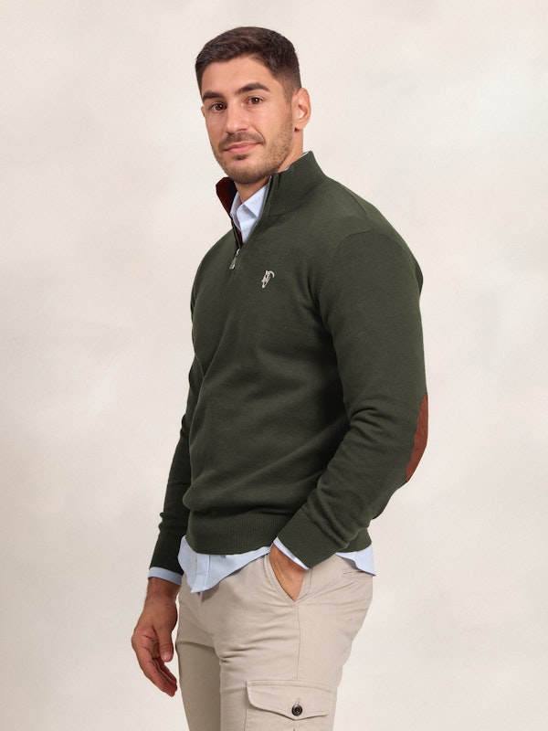 Suéter Com Zíper Frontal Brand | Abeto