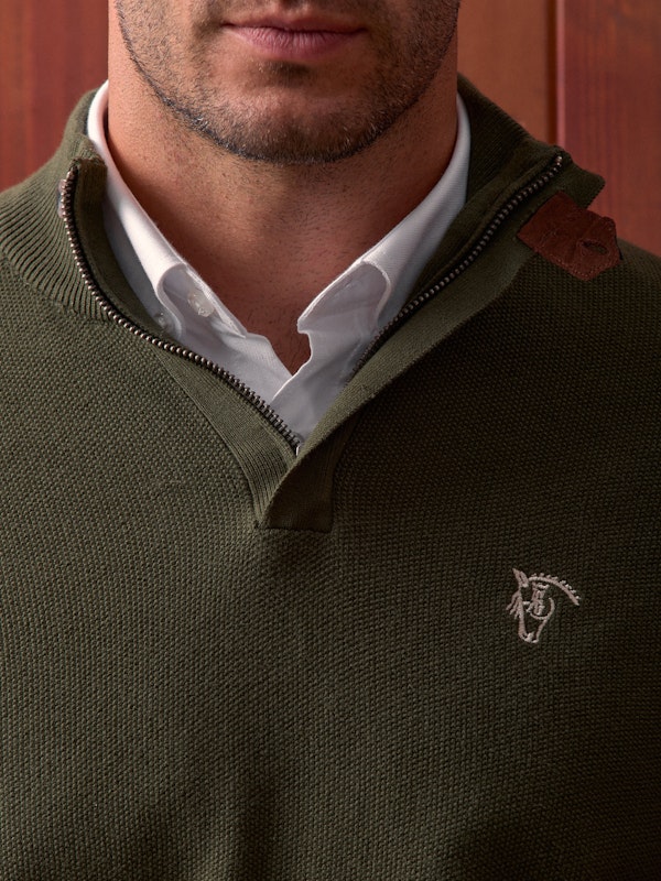 Pull à Structure Demi-Fermeture Éclair | Caza