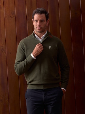 Half-Zip Structured Sweater | Caza