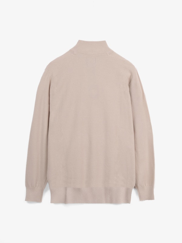 Pull à Structure Demi-Fermeture Éclair | Nude