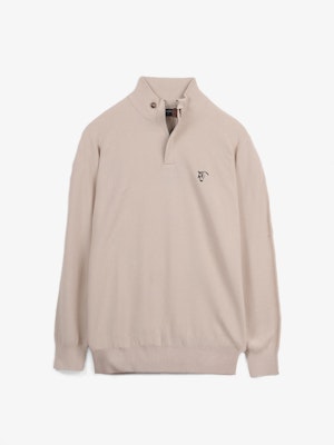 Half-Zip Structured Sweater | Nude