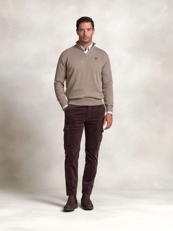 Pull demi-zippé Contrasté | Piedra