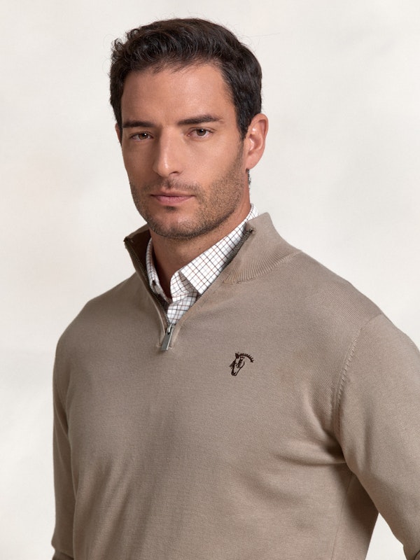 Pull demi-zippé Contrasté | Piedra