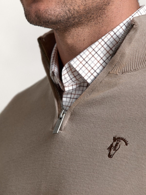 Pull demi-zippé Contrasté | Piedra