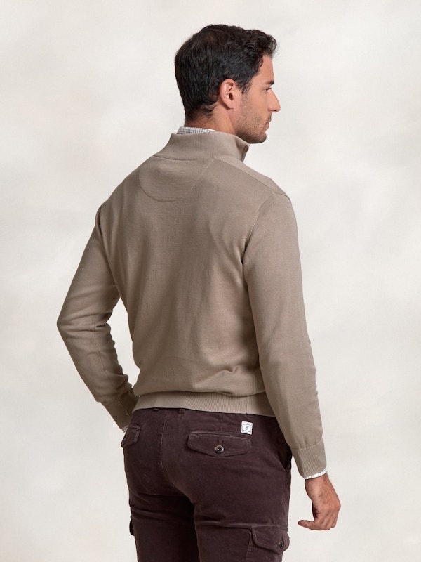 Pull demi-zippé Contrasté | Piedra
