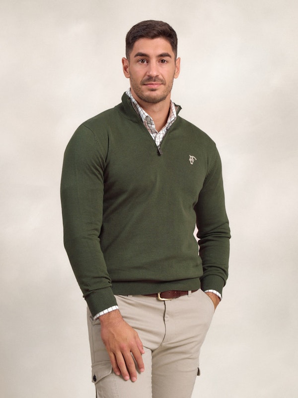 Pull demi-zippé Contrasté | Musgo