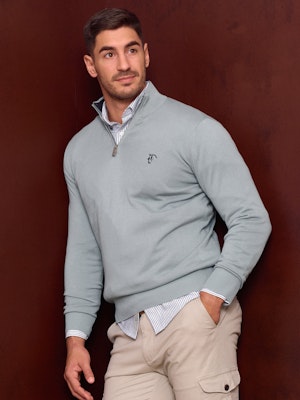 Contrast Half Zip Sweater | Zafiro 